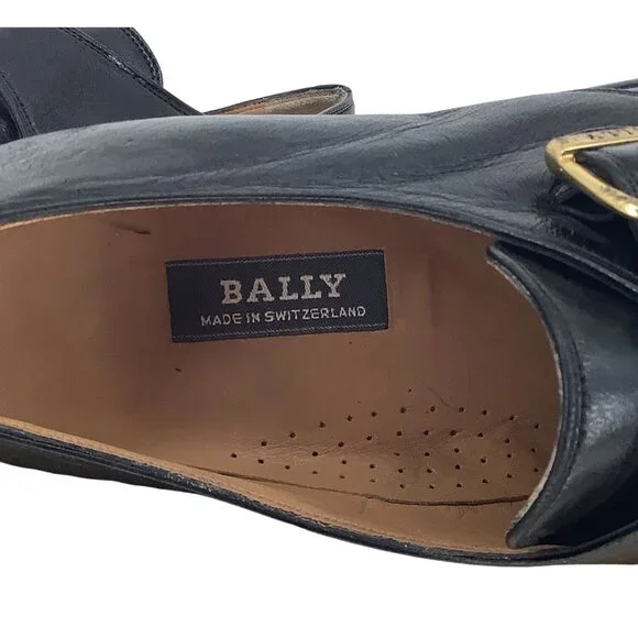 Men’s Bally Monk Strap dress shoes Black Size 7.5 E Made In Switzerland - Picture 6 of 7